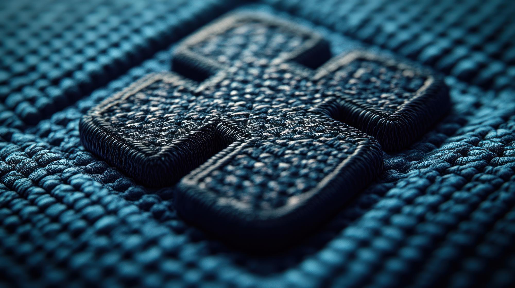Monogramma dettagliato su giacca tecnica